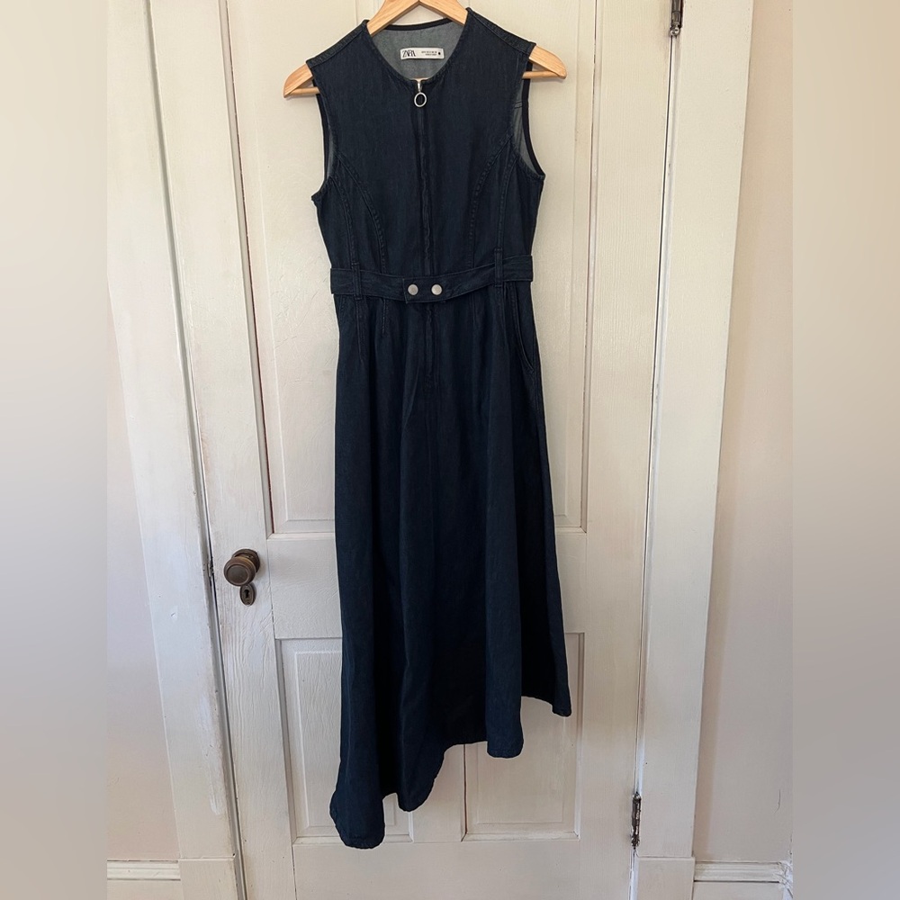 Zara Women's Asymmetrical Denim Dress